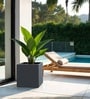 Grey German Polymer Square Planter Cubo 20 Inch