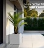 Marble White German Polymer Square Planter Cubo 20 Inch