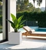 Marble White German Polymer Square Planter Cubo 20 Inch