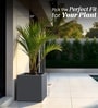 Grey German Polymer Square Planter Cubo 24 Inch