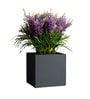 Grey German Polymer Square Planter Cubo 24 Inch