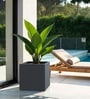 Grey German Polymer Square Planter Cubo 24 Inch