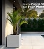 Marble White German Polymer Square Planter Cubo 24 Inch