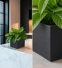 Grey German Polymer Square Planter Cubo 6 Inch