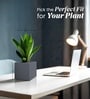 Grey German Polymer Square Planter Cubo 8 Inch