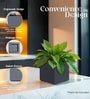 Grey German Polymer Square Planter Cubo 8 Inch