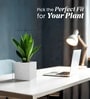Marble White German Polymer Square Planter Cubo 8 Inch