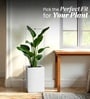 Marble White German Polymer Square Planter Cubo Tall 18 Inch
