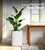 Marble White German Polymer Square Planter Cubo Tall 24 Inch
