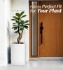 Marble White German Polymer Square Planter Cubo Tall 30 Inch