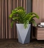 Grey German Polymer Diamond Shape Planter Dmd 18 Inch