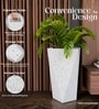Marble White German Polymer Diamond Shape Planter Dmd 18 Inch