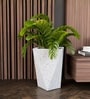 Marble White German Polymer Diamond Shape Planter Dmd 18 Inch