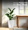 White German Polymer Diamond Shape Planter Dmd 18 Inch