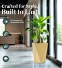 Beige German Polymer Diamond Shape Planter Dmd 24 Inch