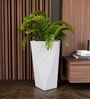 Marble White German Polymer Diamond Shape Planter Dmd 24 Inch