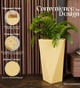 Beige German Polymer Diamond Shape Planter Dmd 30 Inch