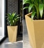 Beige German Polymer Diamond Shape Planter Dmd 30 Inch