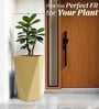 Beige German Polymer Diamond Shape Planter Dmd 30 Inch