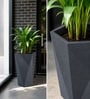 Grey German Polymer Diamond Shape Planter Dmd 30 Inch