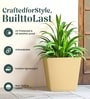 Beige German Polymer Square Planter Gk 10 Inch