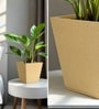 Beige German Polymer Square Planter Gk 10 Inch