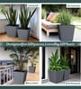 Grey German Polymer Square Planter Gk 10 Inch