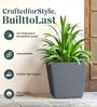 Grey German Polymer Square Planter Gk 10 Inch