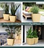 Beige German Polymer Square Planter Gk 14 Inch