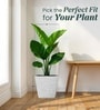 Marble White German Polymer Square Planter Gk 14 Inch