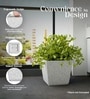 Marble White German Polymer Square Planter Gk 16 Inch