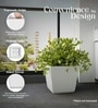 White German Polymer Square Planter Gk 16 Inch