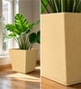 Beige German Polymer Square Planter Gk 18 Inch