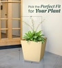 Beige German Polymer Square Planter Gk 18 Inch