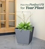 Grey German Polymer Square Planter Gk 18 Inch