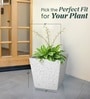 Marble White German Polymer Square Planter Gk 18 Inch