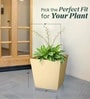 Beige German Polymer Square Planter Gk 20 Inch