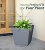 Grey German Polymer Square Planter Gk 20 Inch