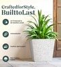 Marble White German Polymer Square Planter Gk 20 Inch