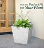 Marble White German Polymer Square Planter Gk 20 Inch
