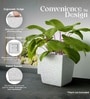 Marble White German Polymer Square Planter Gk 20 Inch