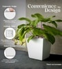 White German Polymer Square Planter Gk 20 Inch