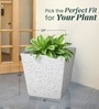 Marble White German Polymer Square Planter Gk 24 Inch