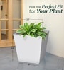 White German Polymer Square Planter Gk 24 Inch