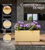 Beige German Polymer Rectangular Planter Gt 10 Inch