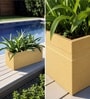 Beige German Polymer Rectangular Planter Gt 10 Inch