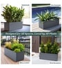 Grey German Polymer Rectangular Planter Gt 10 Inch