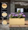 Beige German Polymer Rectangular Planter Gt 24 Inch
