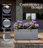 Grey German Polymer Rectangular Planter Gt 24 Inch