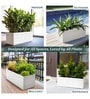 Marble White German Polymer Rectangular Planter Gt 24 Inch